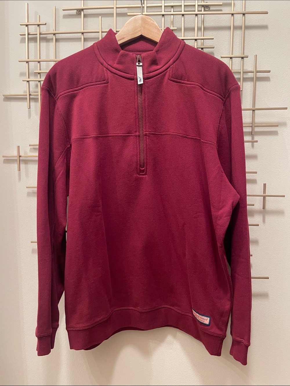 Vineyard Vines Men's Half-Zip Sweater - Burgundy